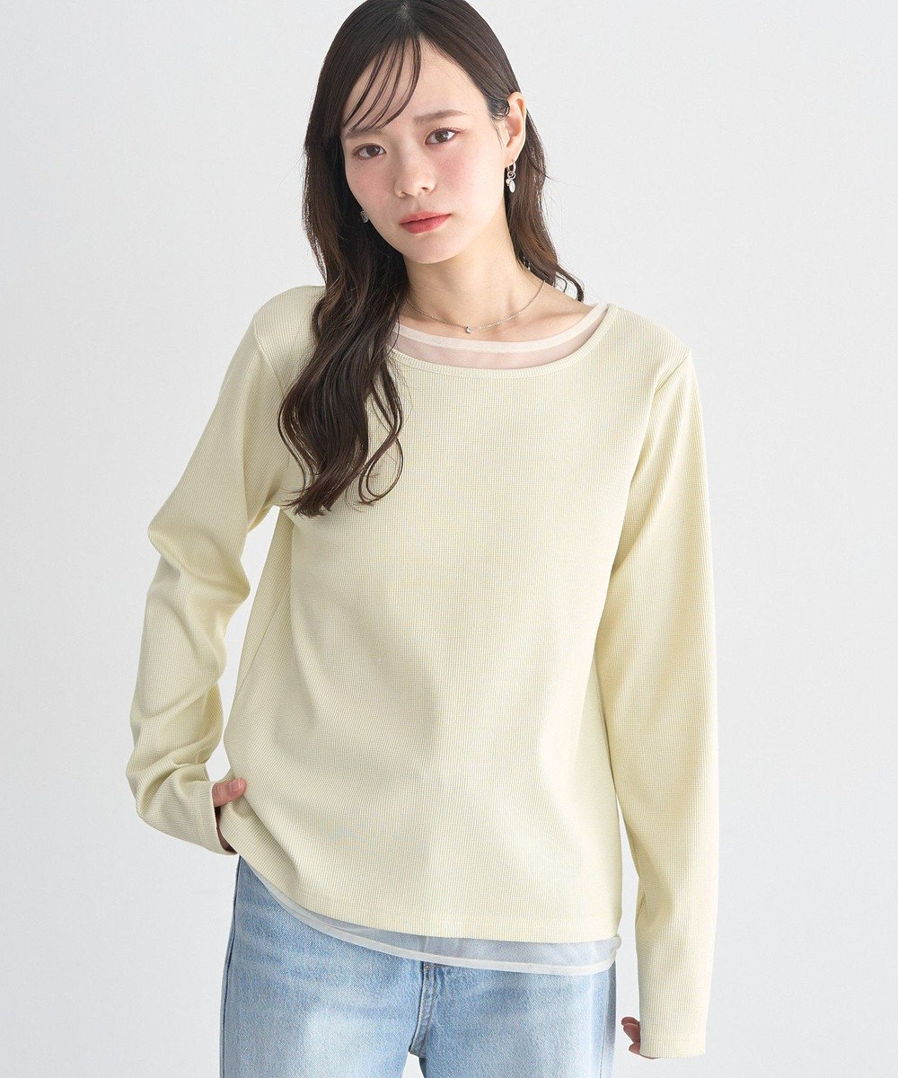 earth music&ecology レイヤード風テレコプルオーバー 