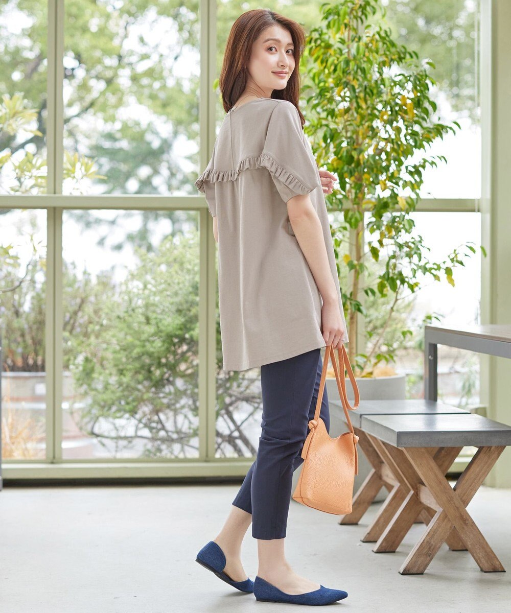 Tiaclasse L 【おのののかさん着用】「サマケア」バックヨークフリルチュニック 