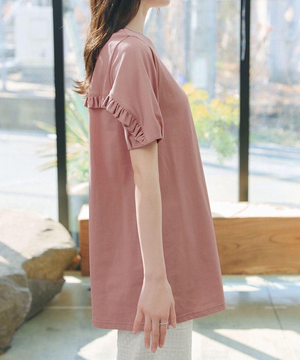 Tiaclasse L 【おのののかさん着用】「サマケア」バックヨークフリルチュニック 