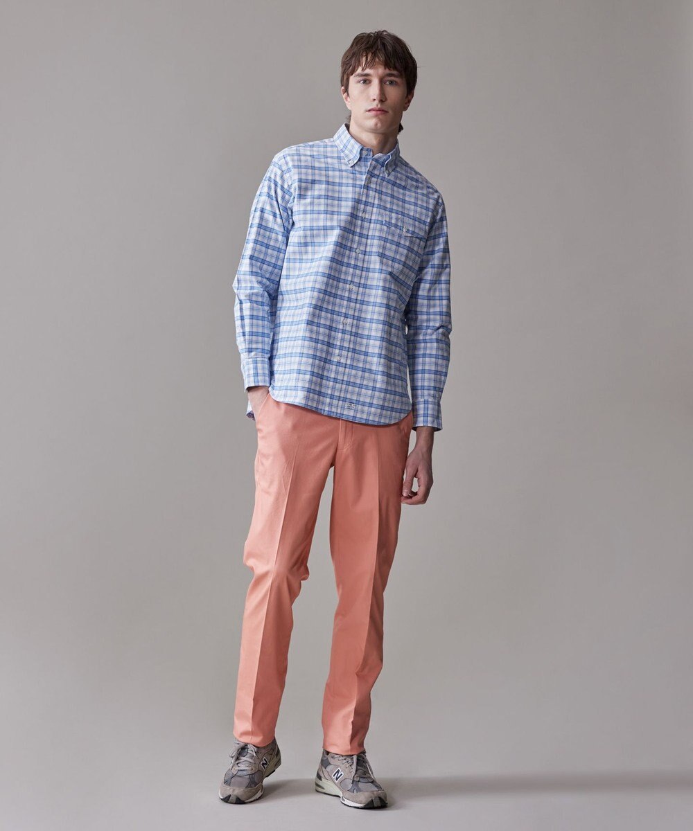 J.PRESS MEN コットンオックス マルチチェック シャツ / ボタンダウン 