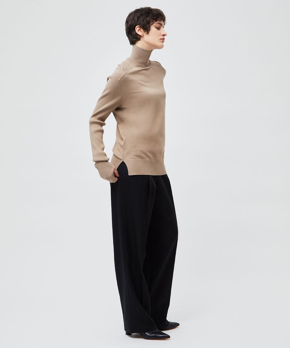 BEIGE， 【洗える】WILLOW / サムホールハイネックニット 