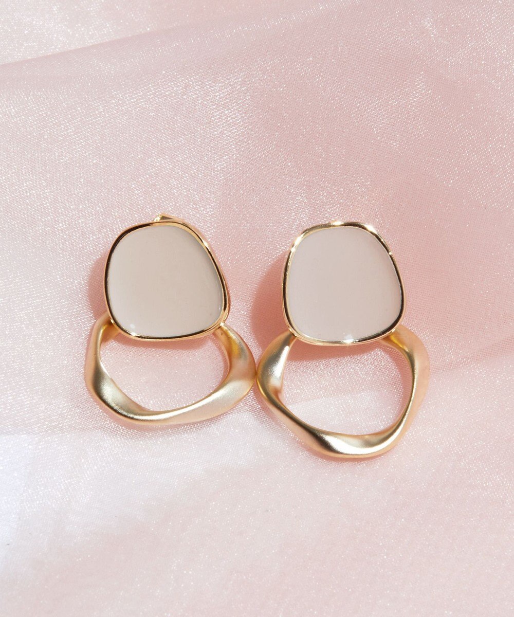 Tiaclasse カラーメタルリングピアス 