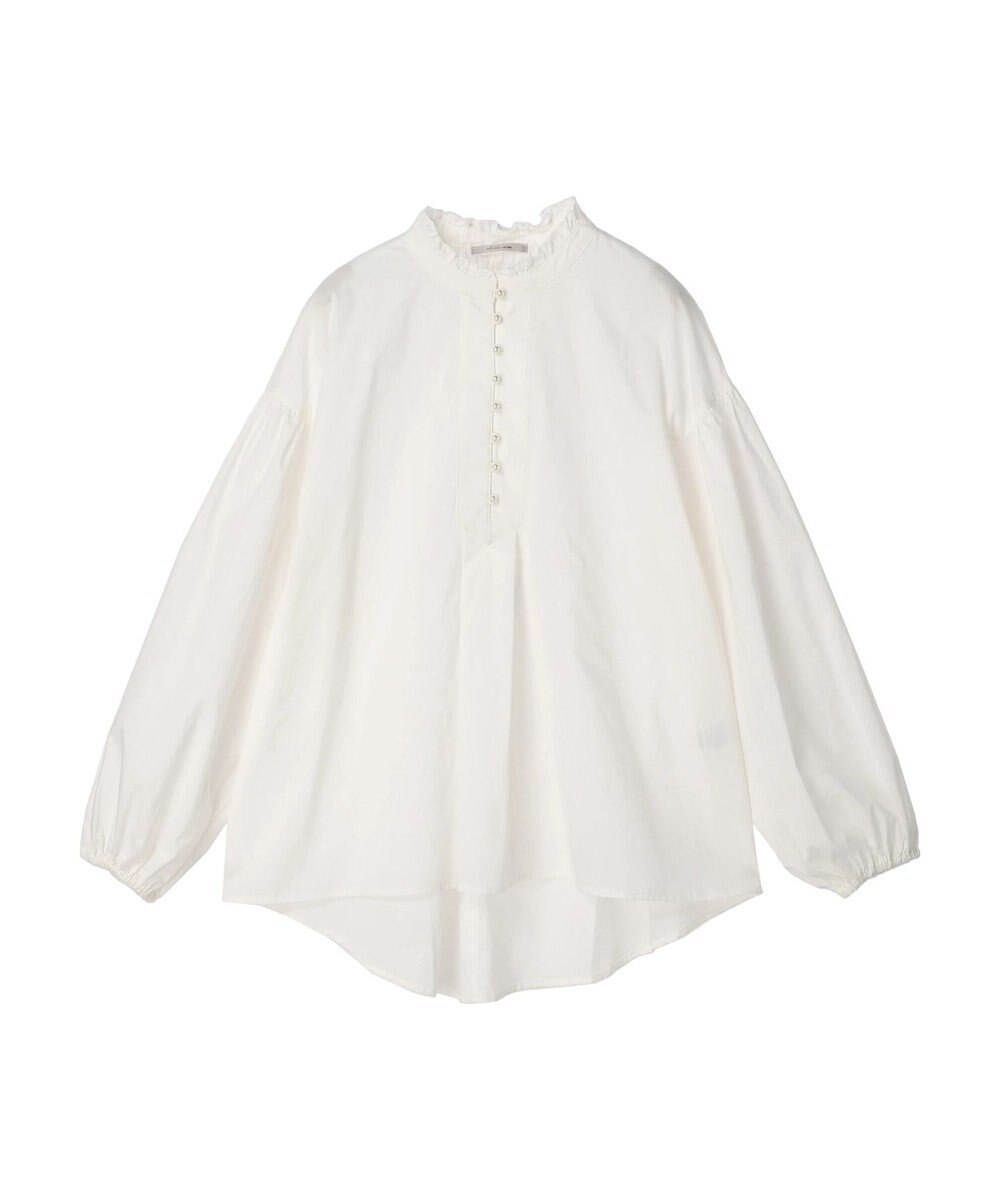 CRAFT STANDARD BOUTIQUE パールボタンピコフリルブラウス 