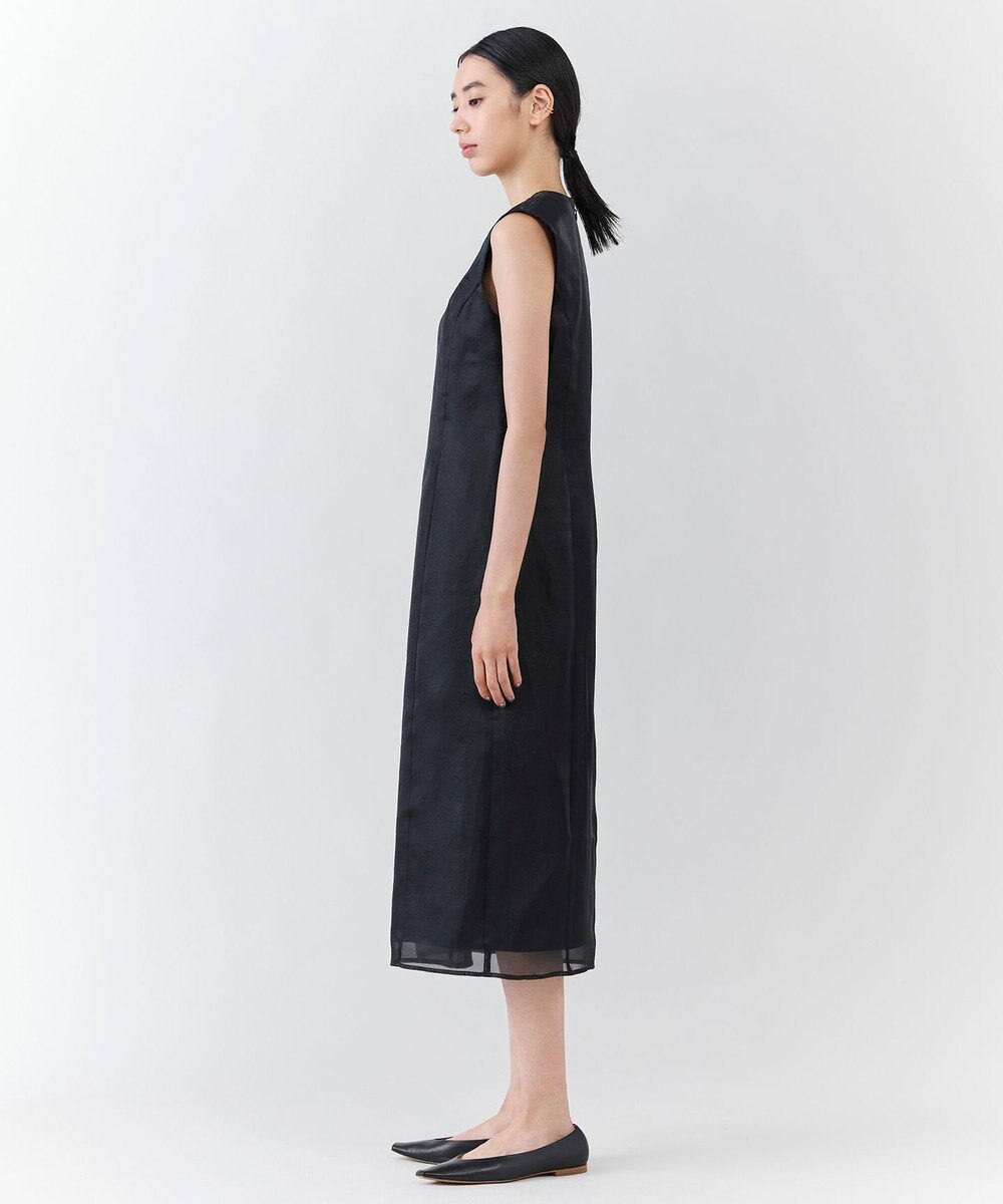 23区 S 【エステータ】シルクブレンド ライトタフタ シアーコンビ ワンピース 