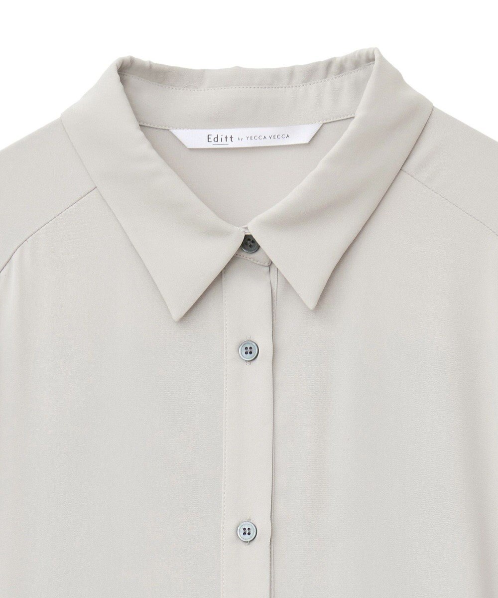 YECCA VECCA カーゴデザイン配色シャツワンピース 