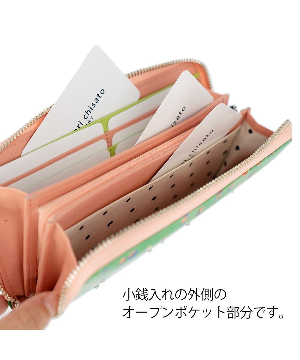 tsumori chisato CARRY カラフルレオパード ラウンドファスナー長財布 