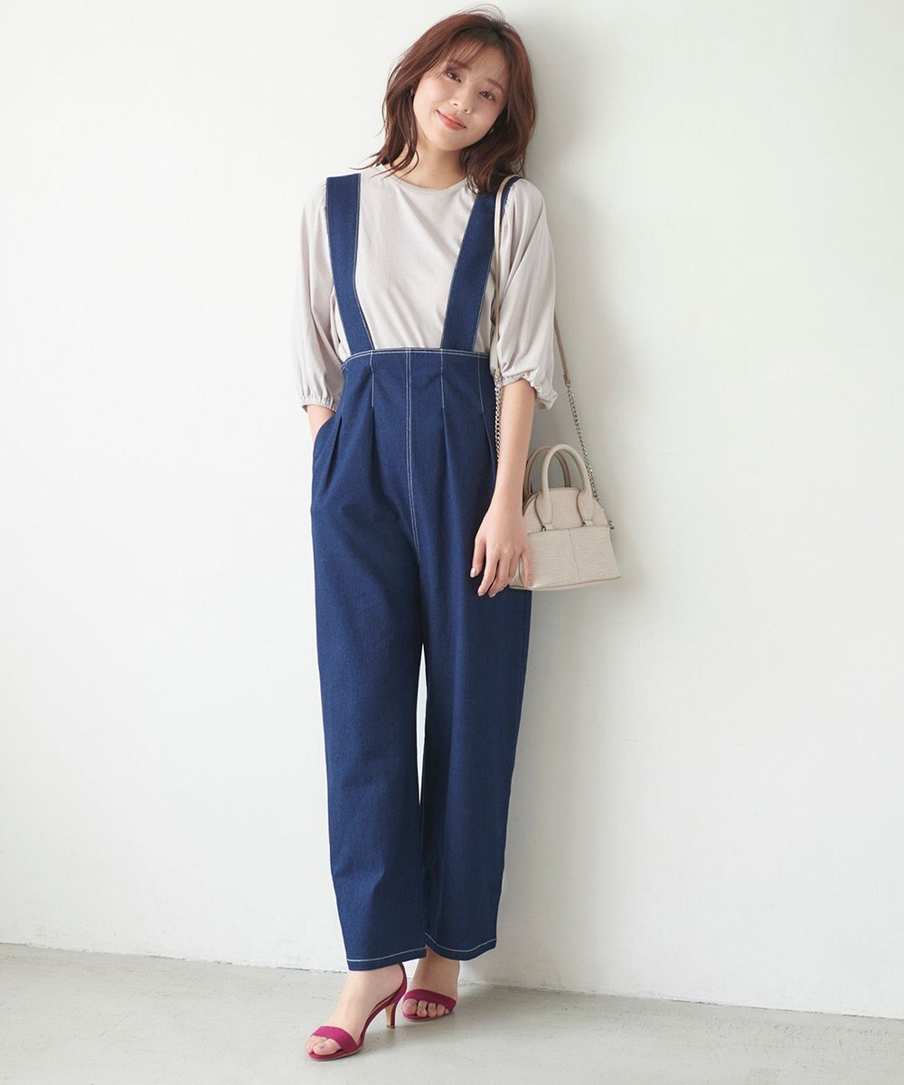 Feroux 【UVケア】バックリボンボリュームスリーブ Tシャツ 