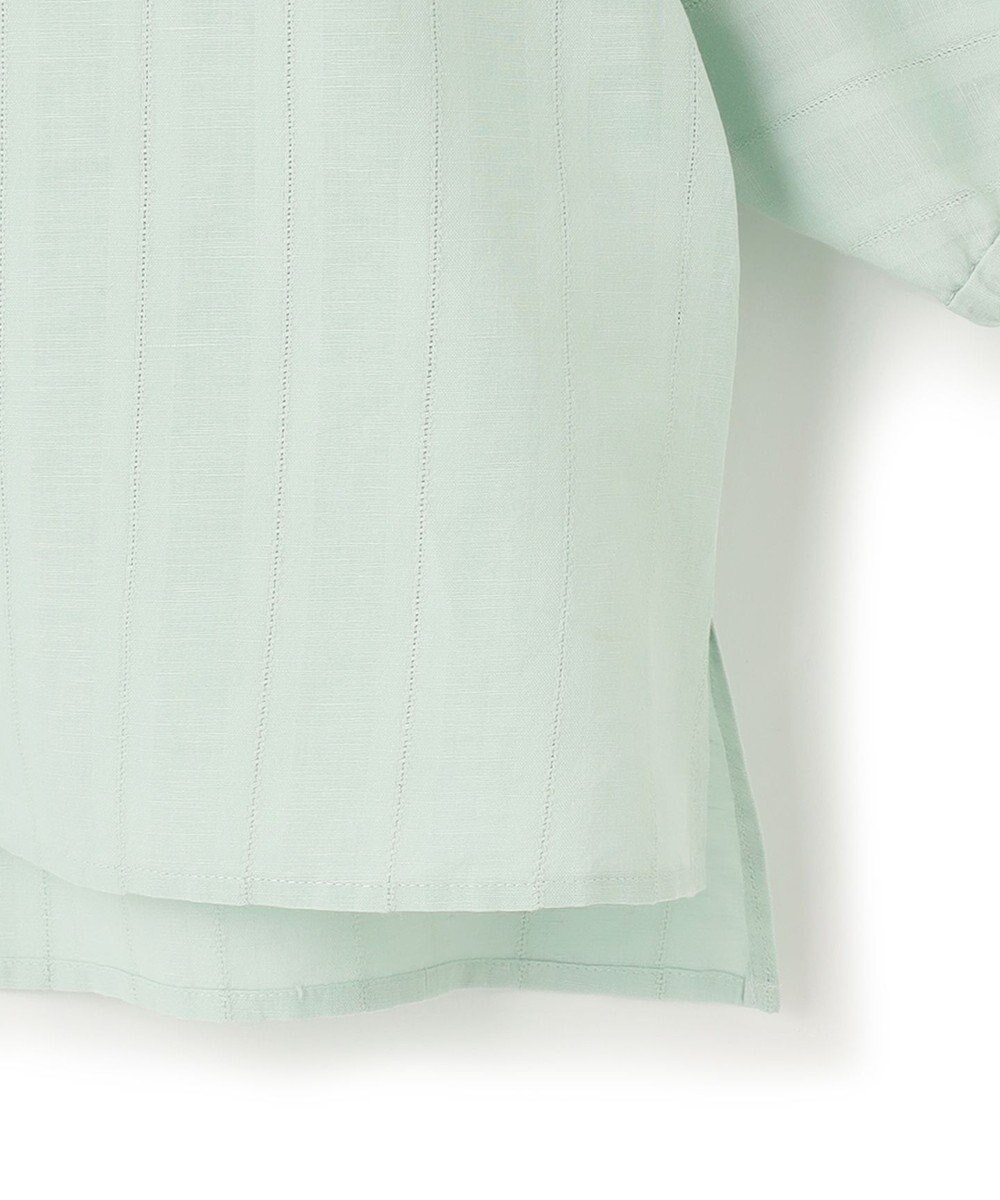 23区 L 【洗える】カラミストライプ パフスリーブ ブラウス 