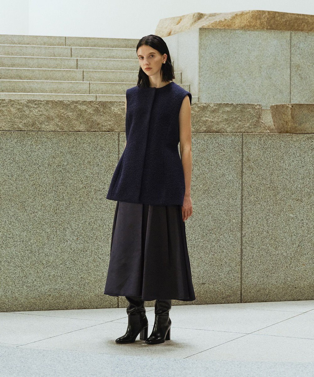 #Newans ヘビーサテンフレアースカート 