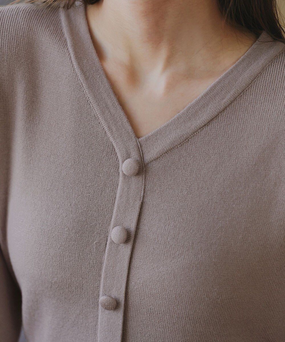 Tiaclasse 【洗える】くるみ釦ニットワンピース 