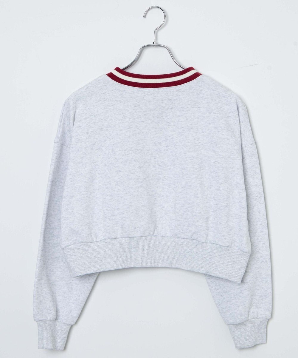 WEGO Vネックラインリブショートスウェット 