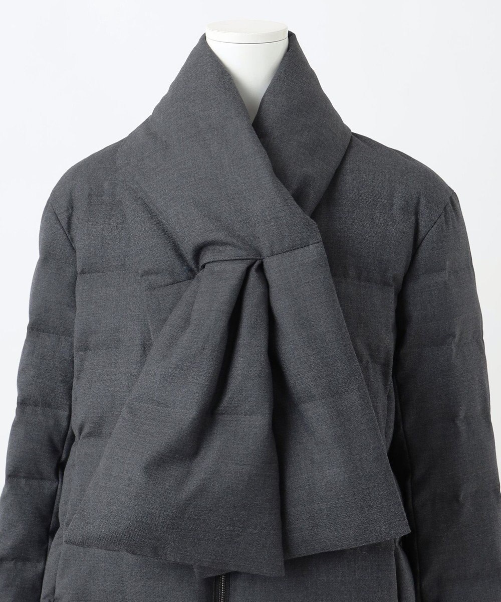 23区 S 【R(アール)】ウールダウン マフラー付きノーカラーコート 