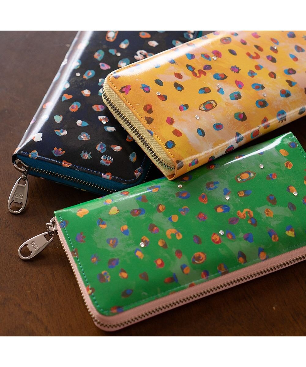 tsumori chisato CARRY カラフルレオパード ラウンドファスナー長財布 