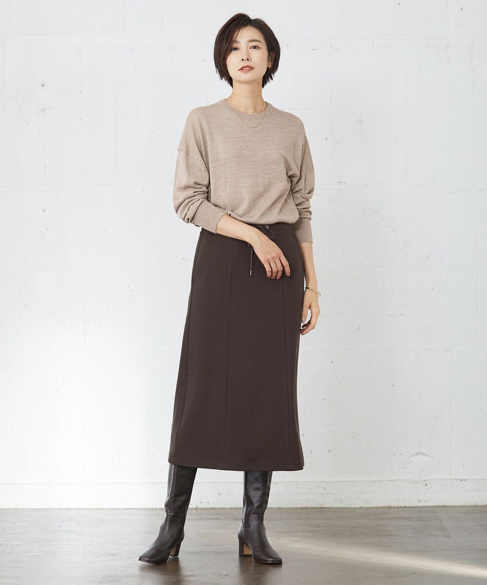 J.PRESS LADIES 【洗える】デュアルウォームポンチ スカート 