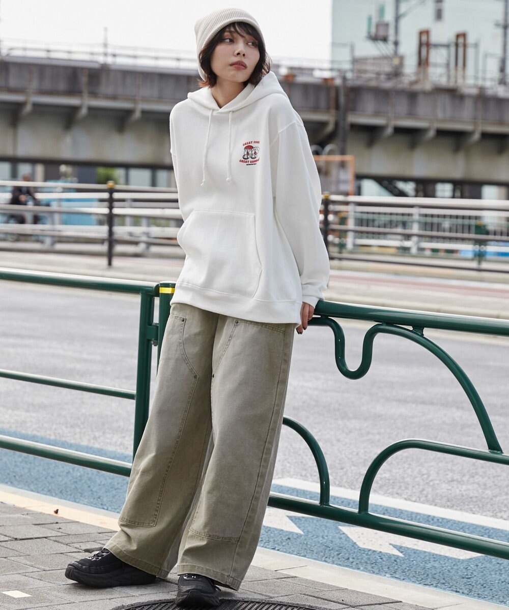 WEGO リラックスフィットTHEBOYグラフィックパーカー 