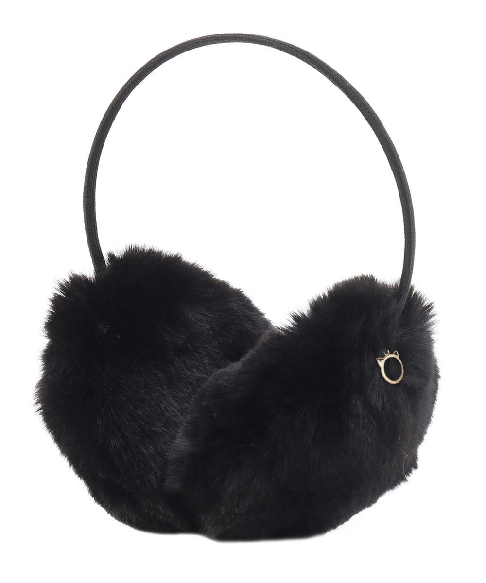 MOONBAT 【FUDGE11月号掲載】PAUL & JOE ACCESSOIRES ネコチャーム付フェイクファーイヤマフ（細アーム） 