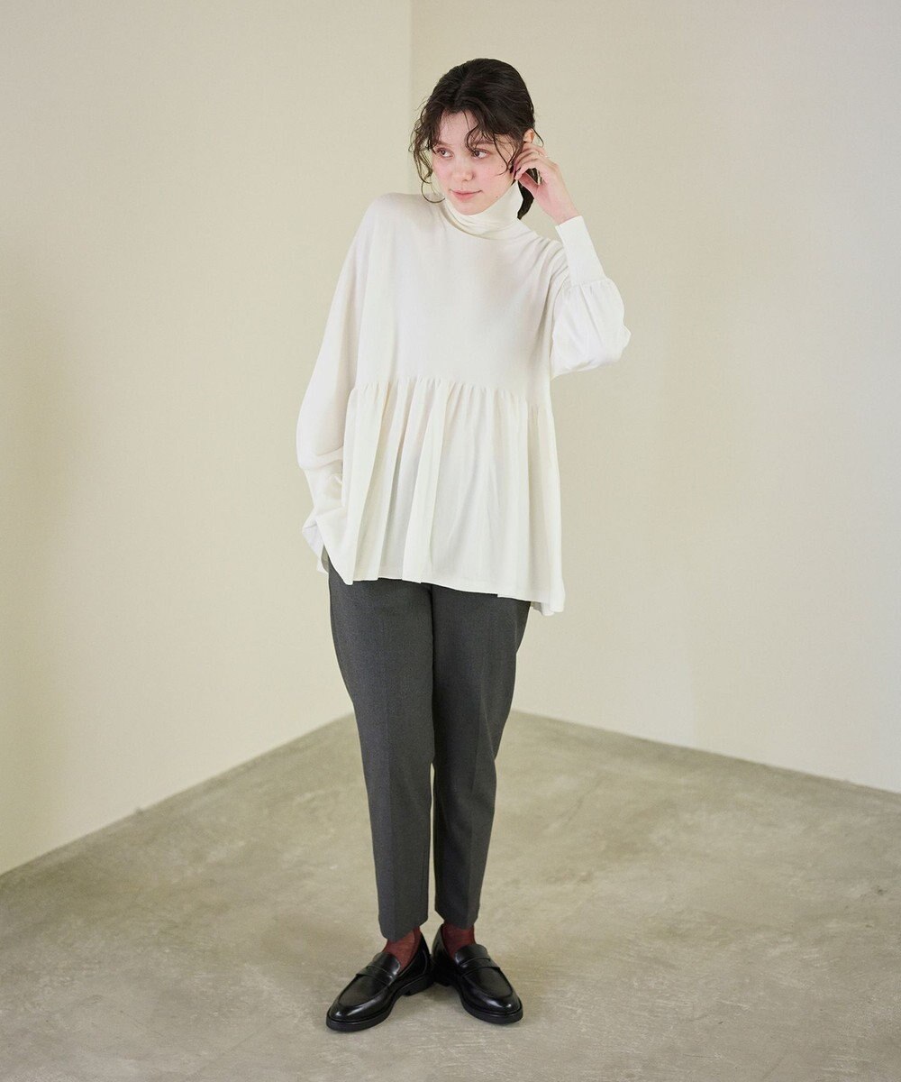 #Newans 【洗える】ペプラムデザインワイドシルエットプルオーバー 