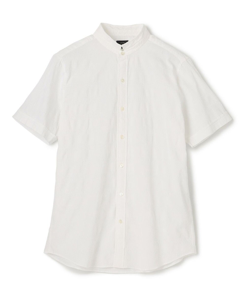 JOSEPH HOMME ドビーチェックストレッチ　ウイングカラー半袖シャツ 