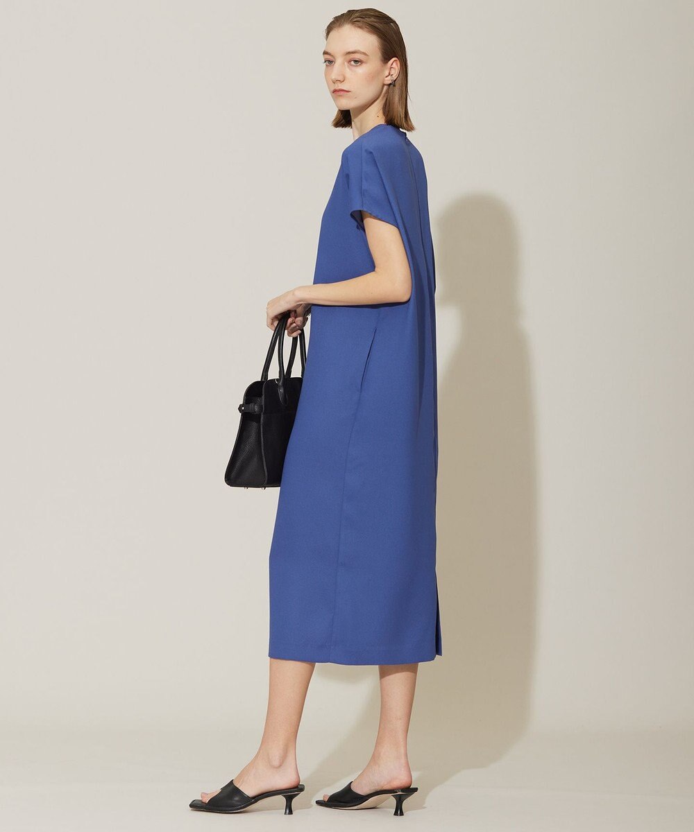 ICB 【接触冷感・UVケア・速乾・洗える】FluidBackSatin レイヤードデザインワンピース 