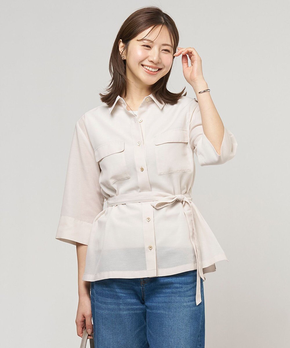 J.PRESS LADIES リネンシアースラブ シャツ ブラウス 