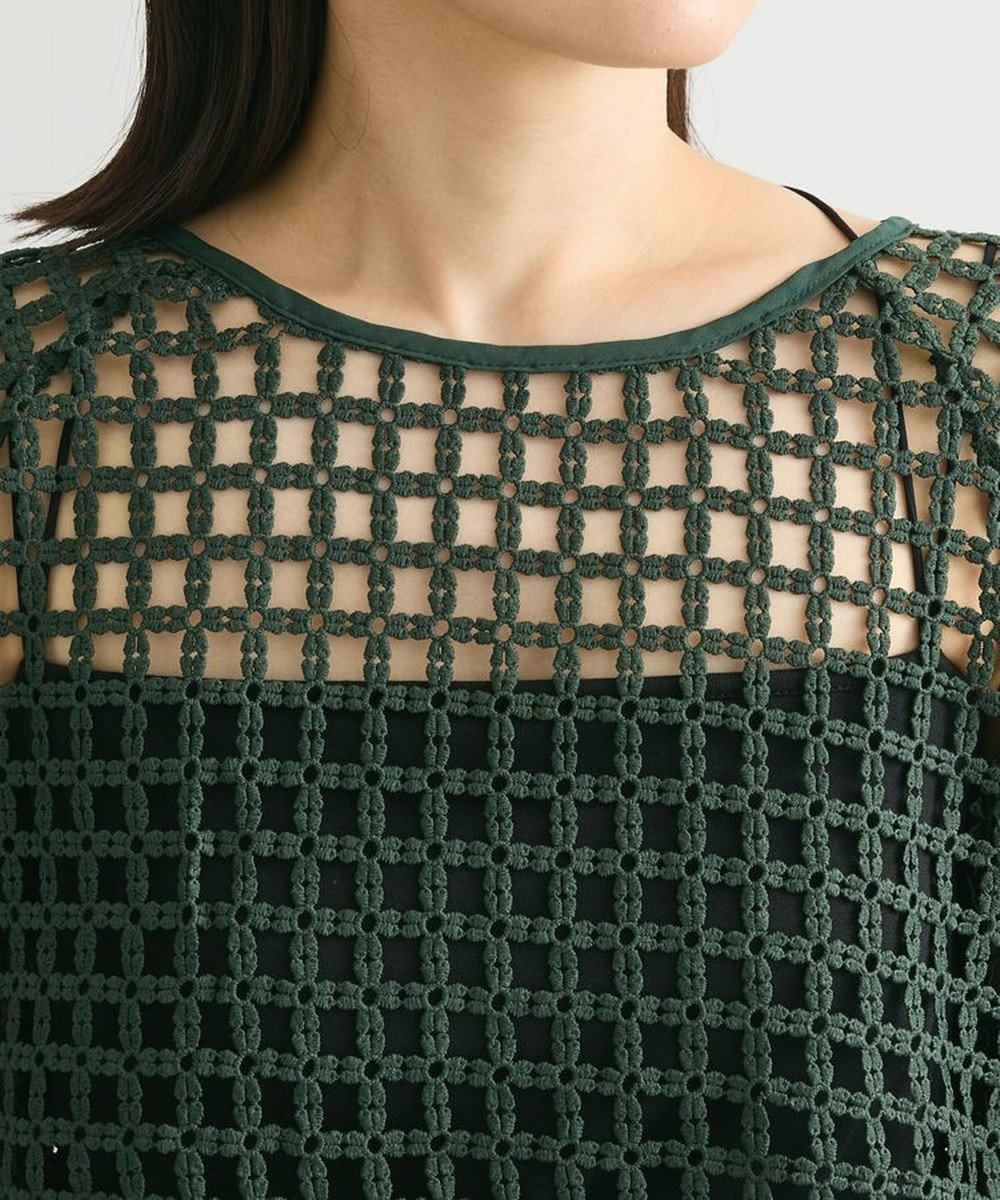 Green Parks ・ＳＵＧＡＲ　ＳＰＯＯＮ　フラワーメッシュプルオーバー 