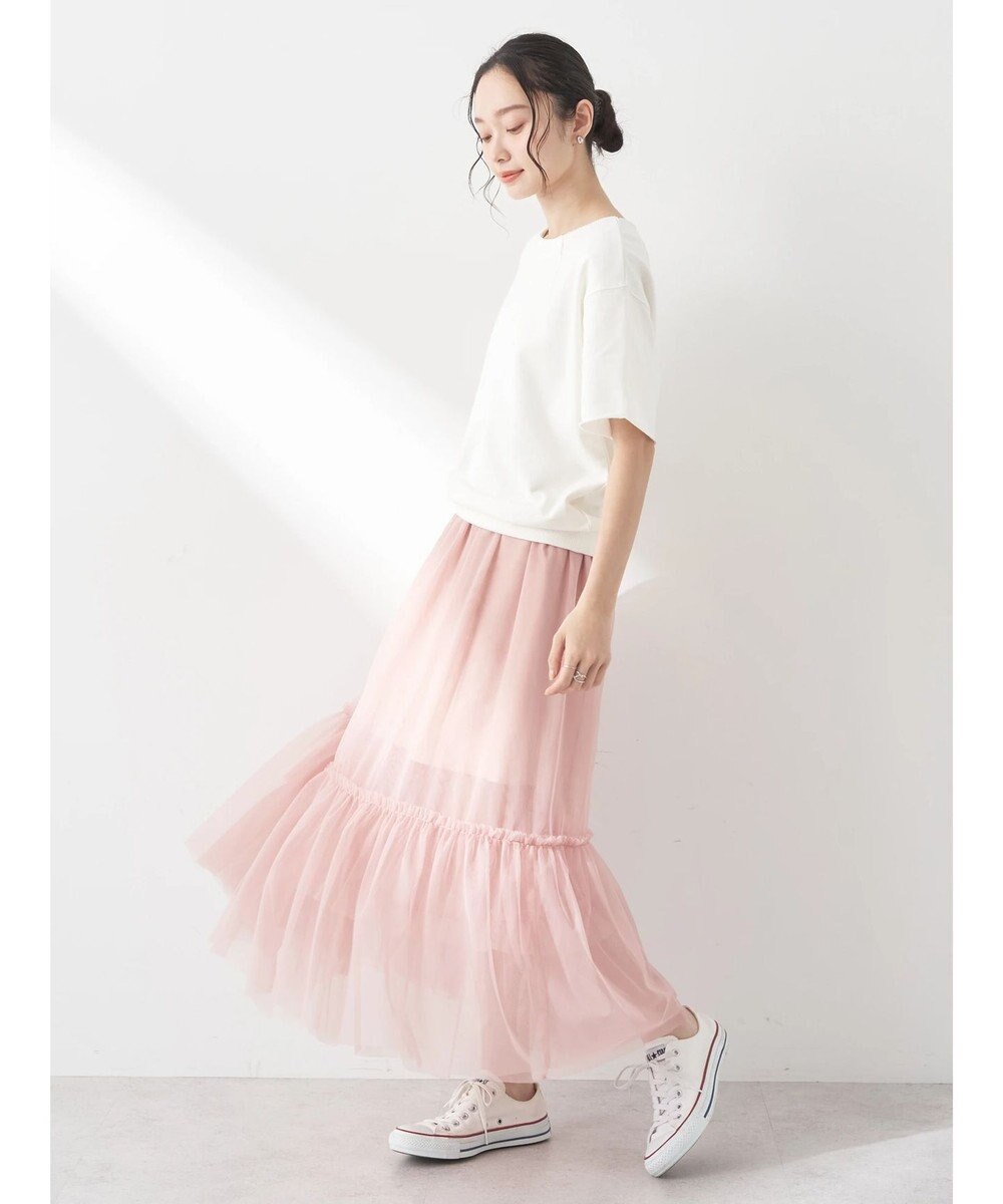 earth music&ecology ティアードチュールスカート 