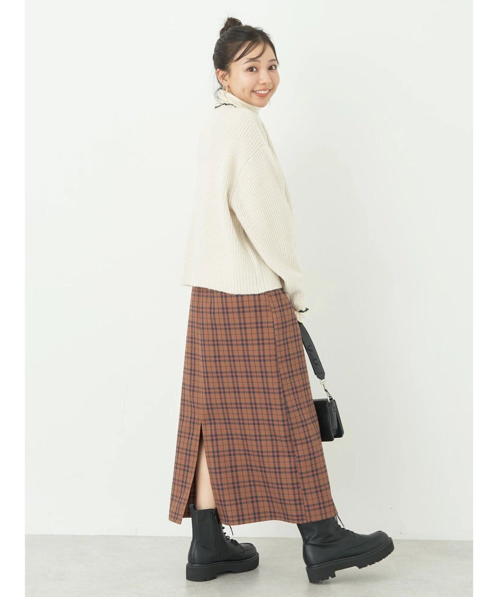 earth music&ecology スカラップニットカーディガン 