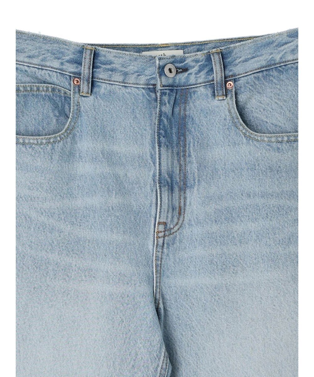 earth music&ecology ウ゛ィンテージ加工セルフカットワイドデニム 