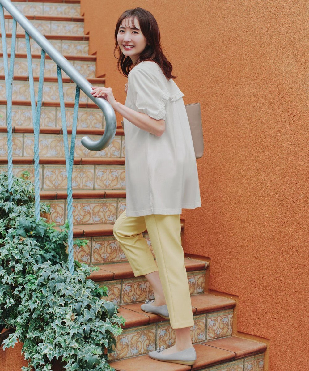 Tiaclasse L 【おのののかさん着用】「サマケア」バックヨークフリルチュニック 