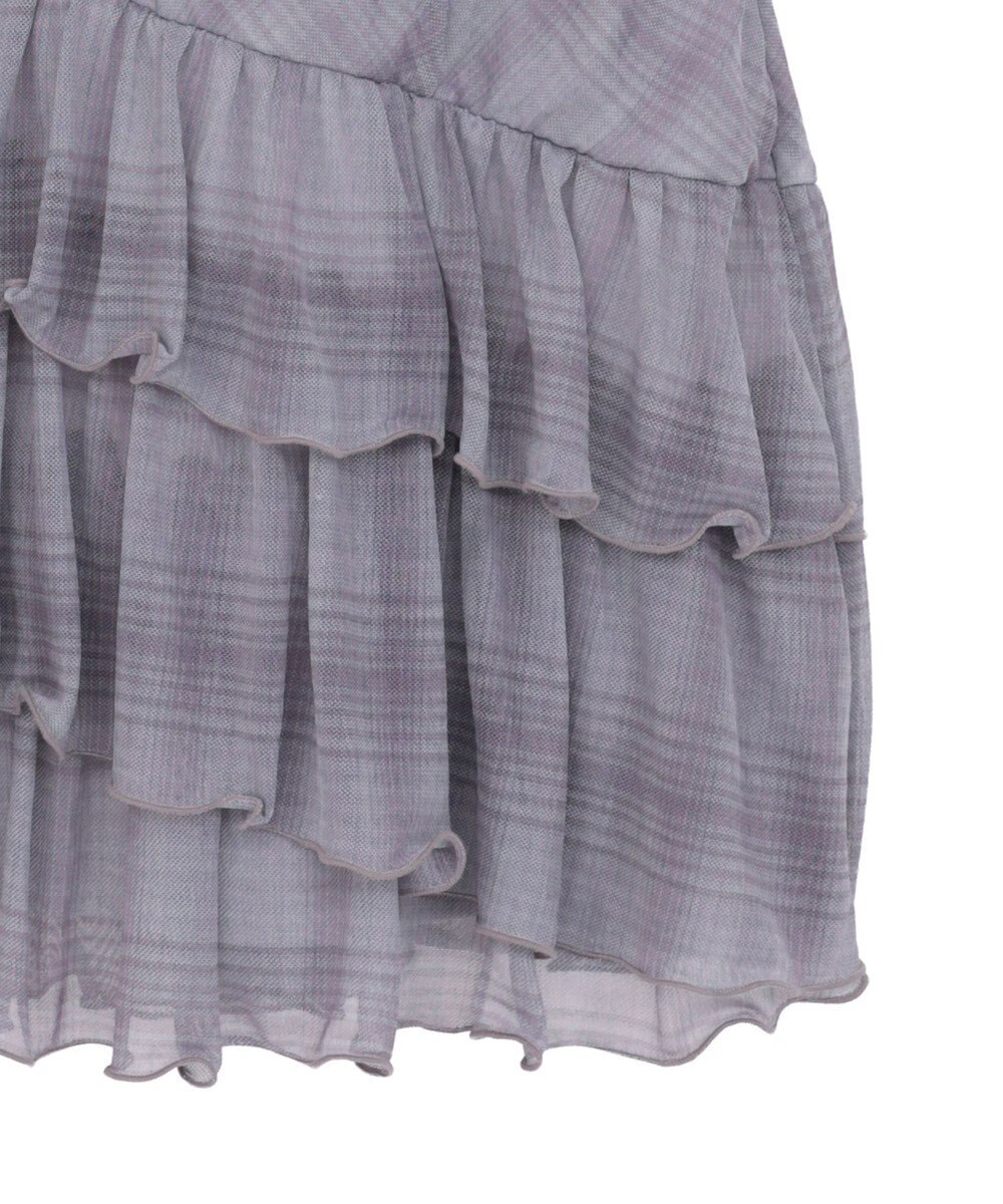 earth music&ecology フロントリボンチェックミニキャミワンピース 