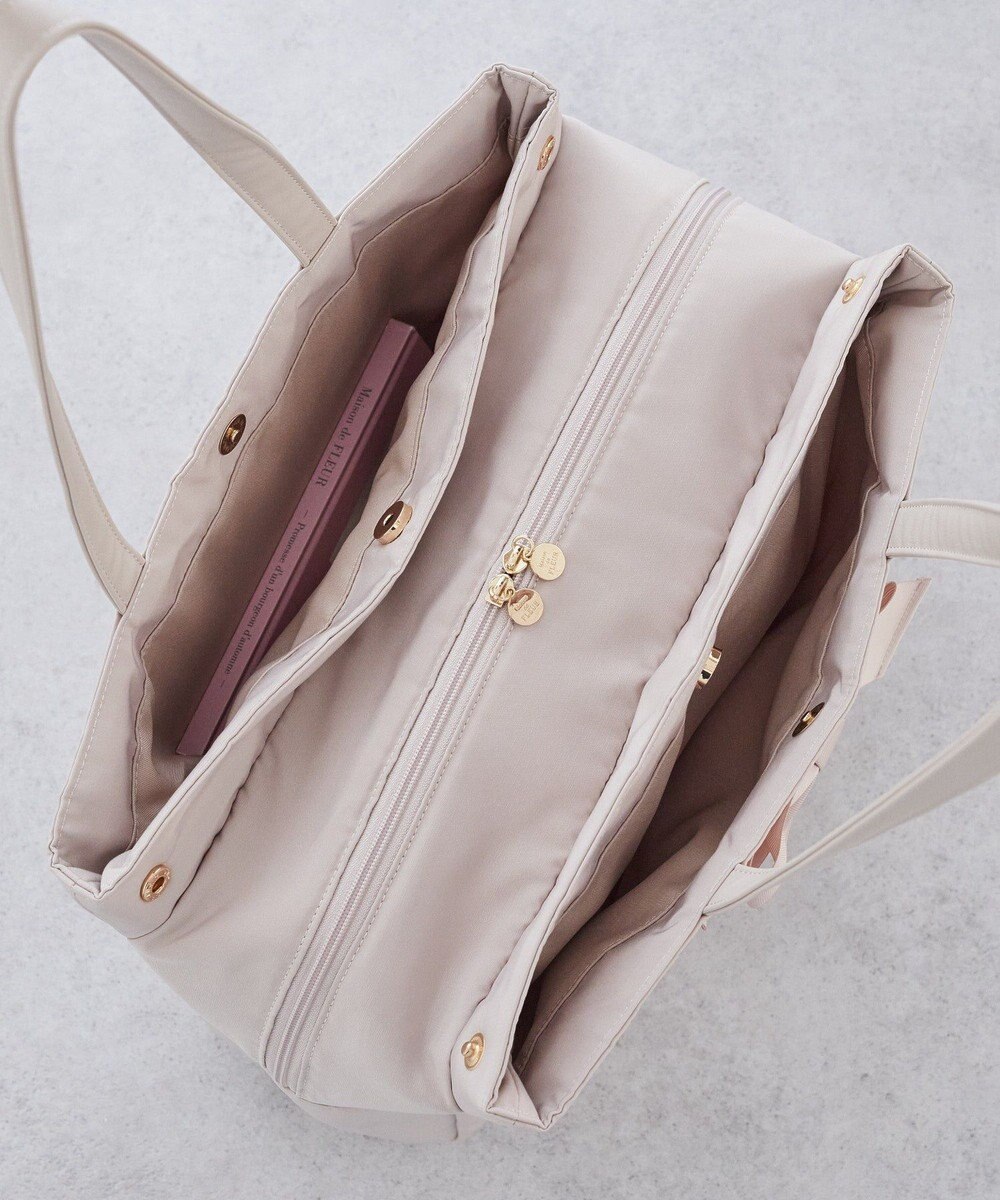 Maison de FLEUR グログランリボン3ルームトートバッグ 