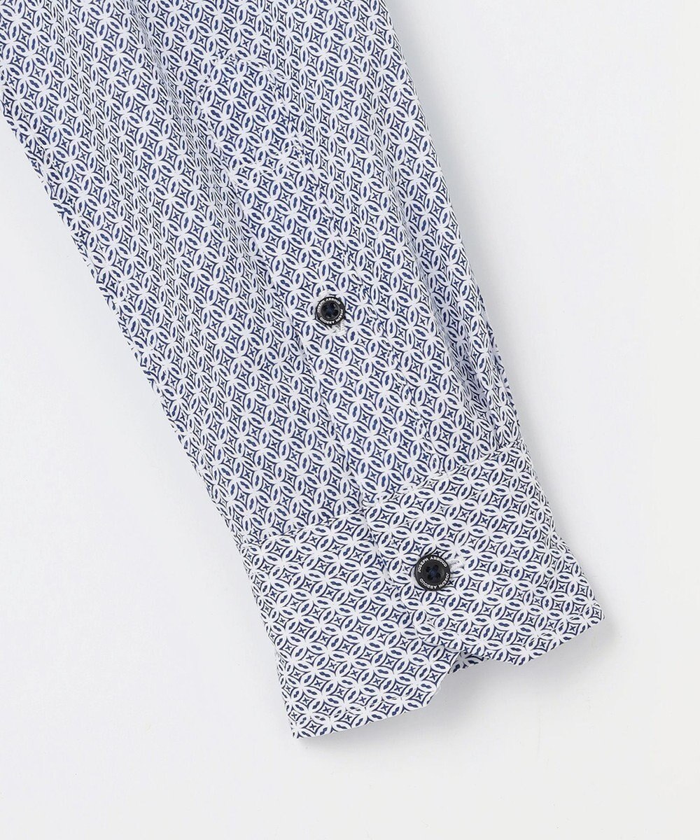 JOSEPH ABBOUD 【キングサイズ・オーガニックコットン・日本素材】ジオメトリックパターンプリントシャツ　26SSモデル 
