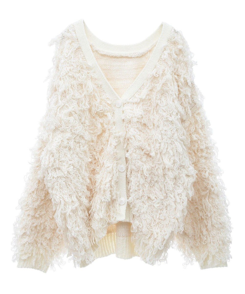 Green Parks フリンジニットカーディガン 