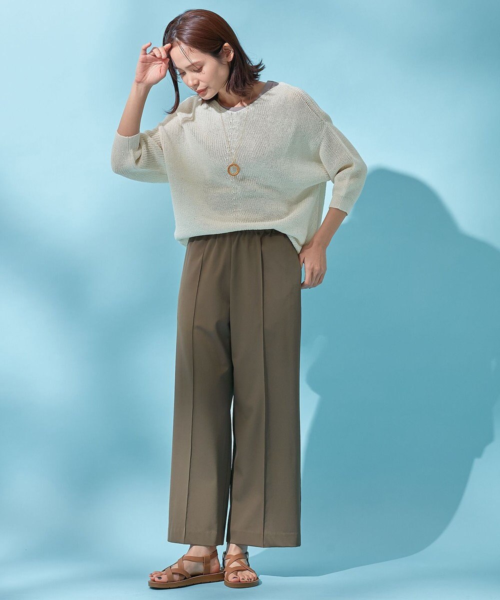 ANY 【洗濯機可能】ドライタッチニットプルオーバー 