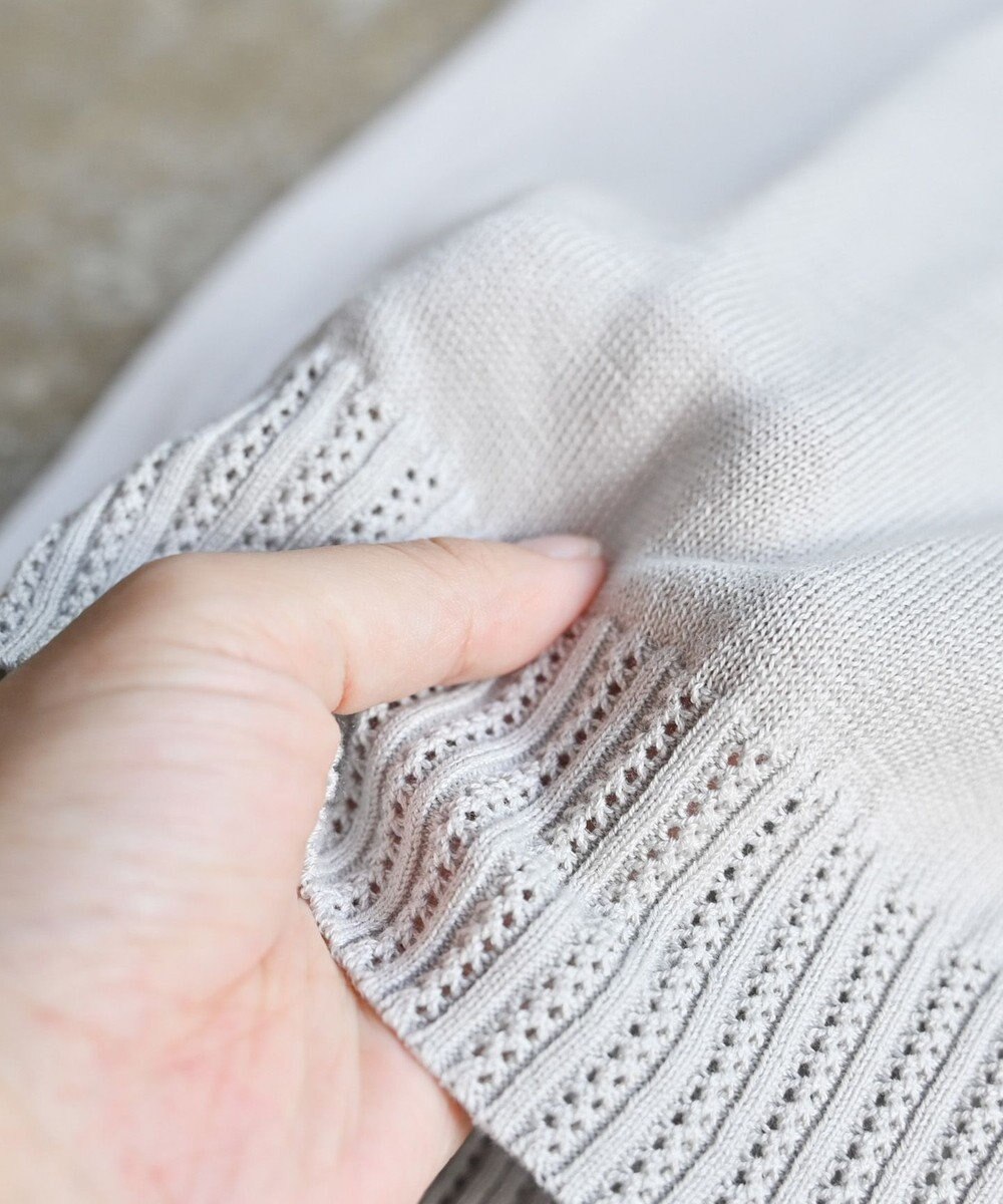 muuc 〈高品質シルク＆スーピマ超長綿〉〈洗えるニット〉半袖ボトルネックプルオーバー 