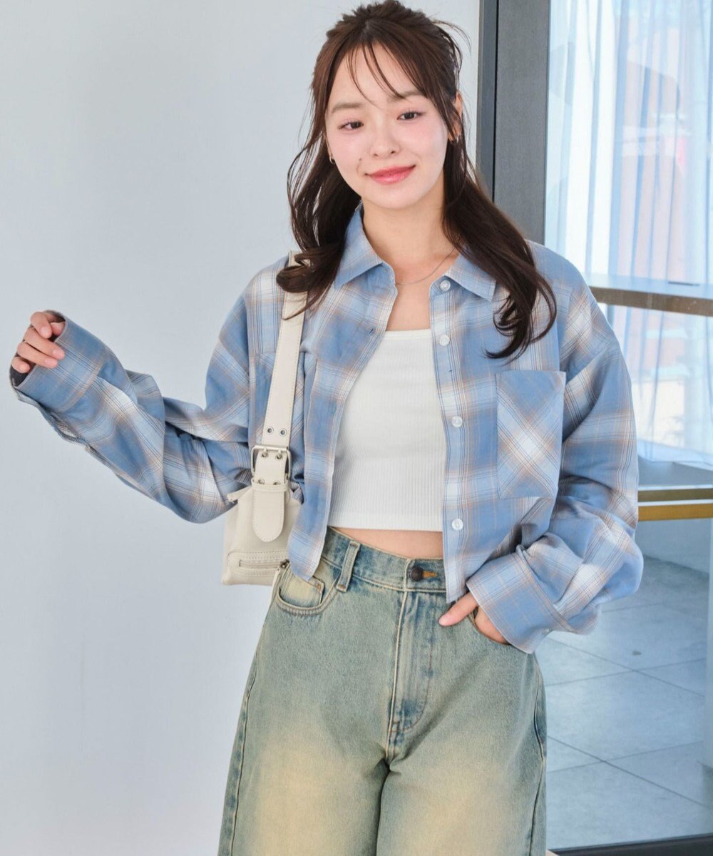 WEGO チェックショートシャツ 