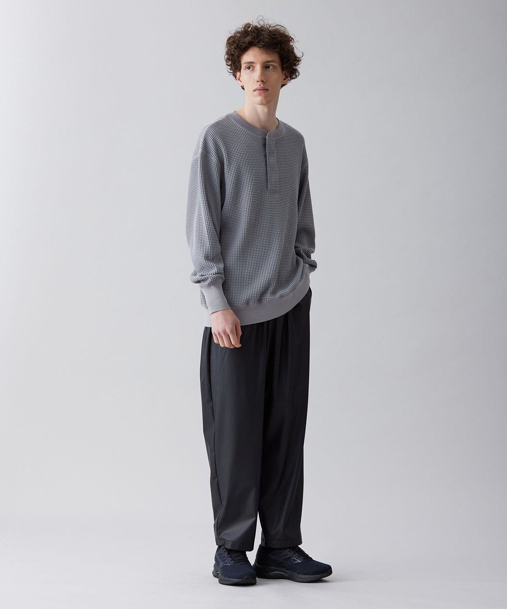 UNFILO MENS 【ストレッチ】レザーライク ワイドパンツ [23年春夏商品] 