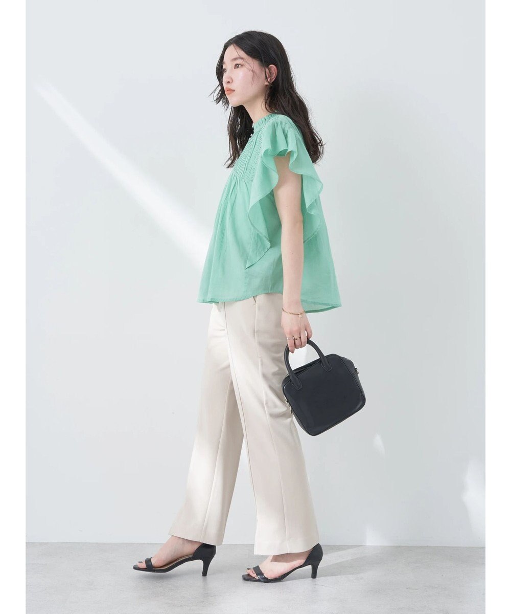 earth music&ecology カットツイルスリットセミフレアパンツ 