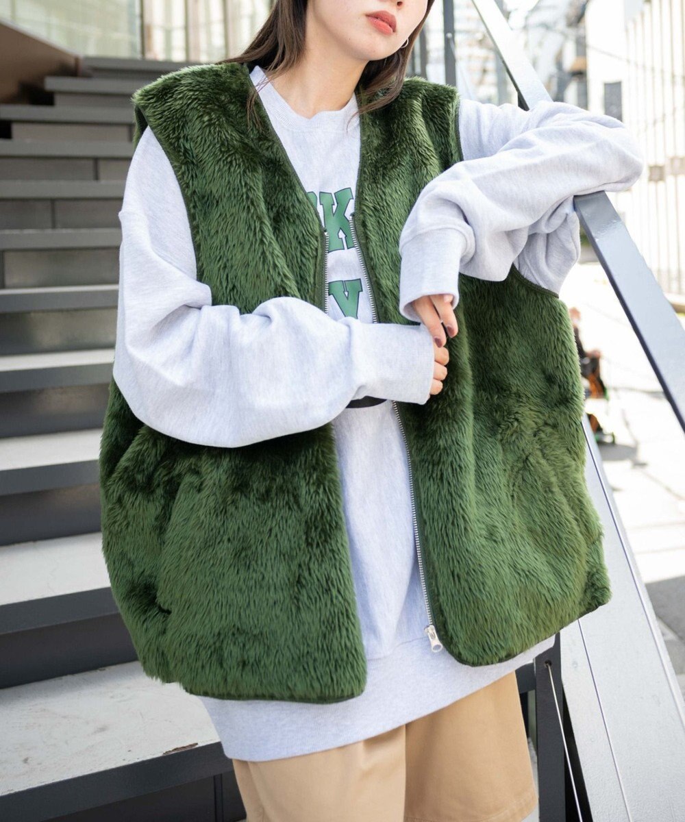 WEGO フェイクファーBIGベスト 