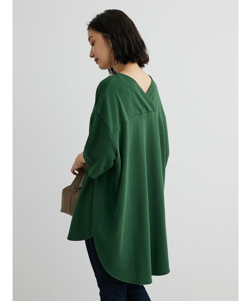 Green Parks ミニ裏毛バックカシュクール半袖チュニック 