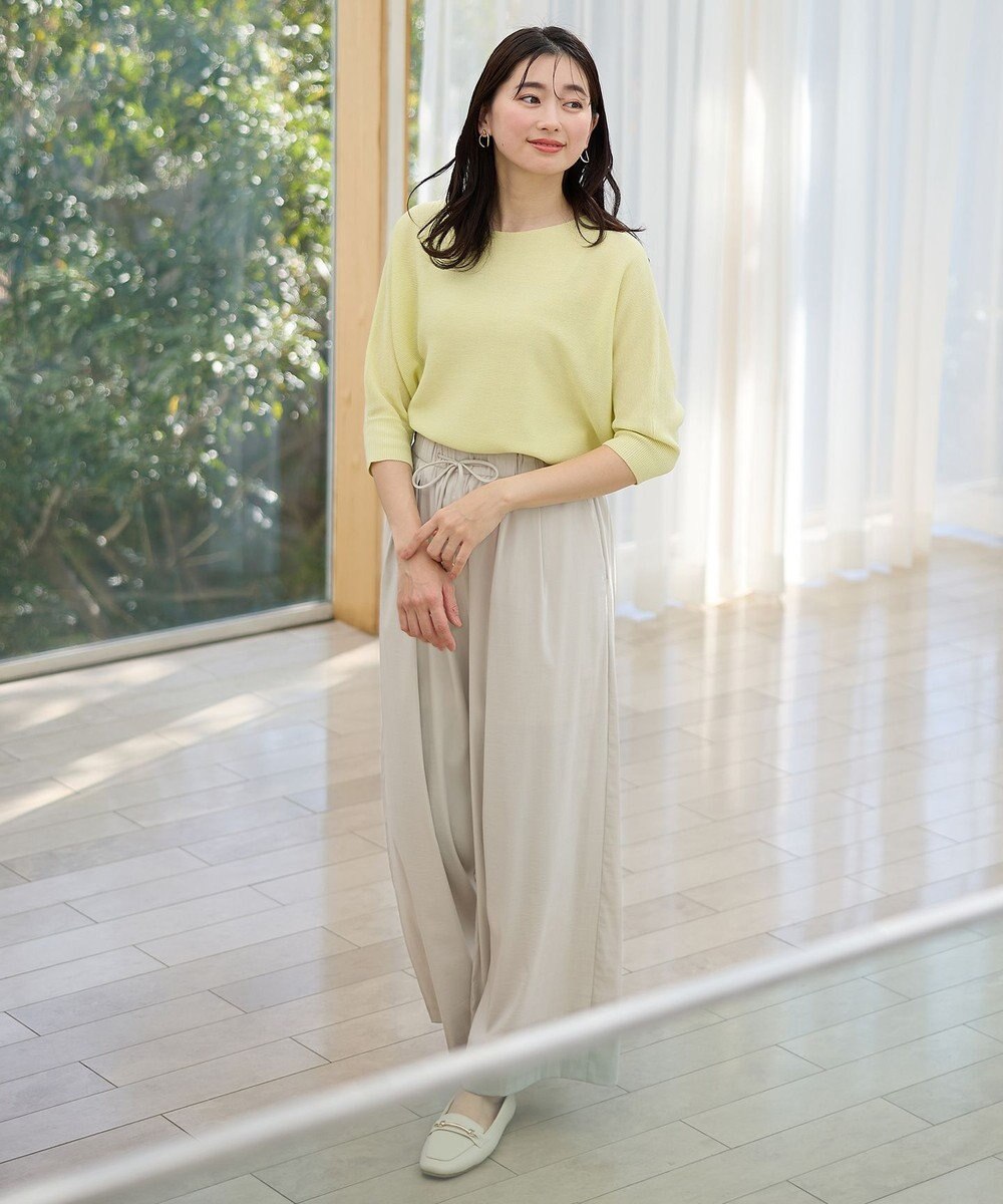 ANY 【新色追加/ウエストゴム】清涼リラックスハイウエストパンツ 