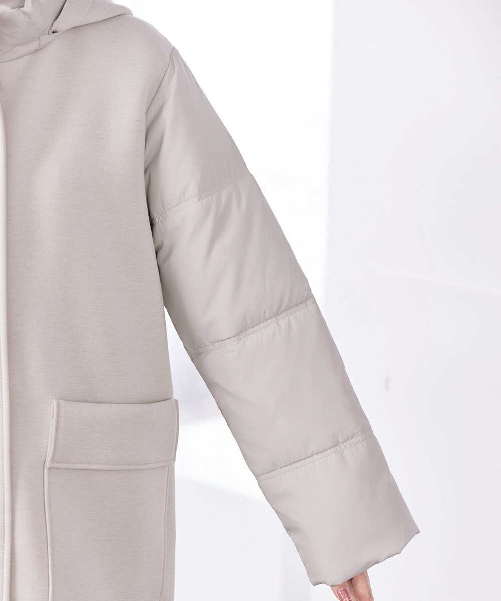 Tiaclasse ファイバーダウン×ダンボール異素材ロングコート 