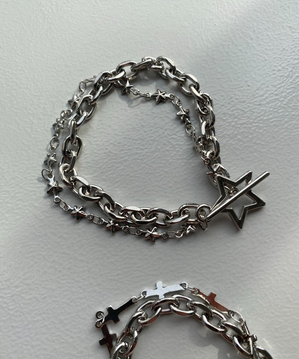 WEGO L2連モチーフチェーンブレス 