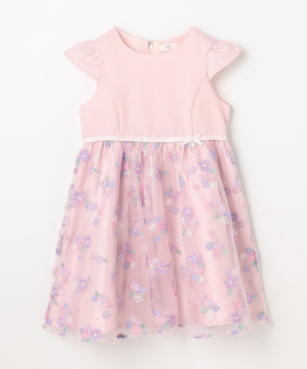 ANY KIDS 花柄刺繍ワンピース 