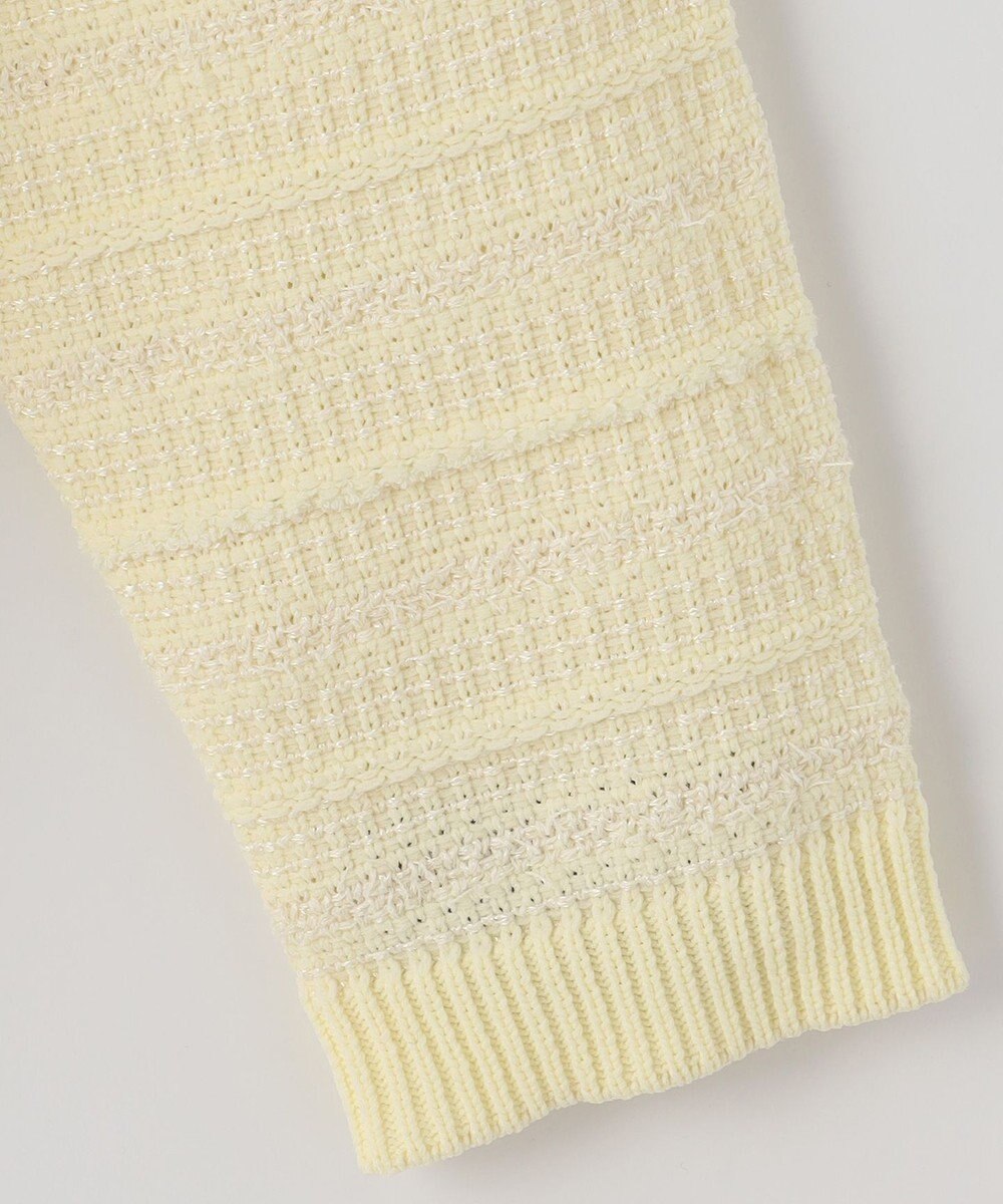 自由区 【WEB限定カラーあり・洗える】テクスチャーコットンブレンドニット アウター 