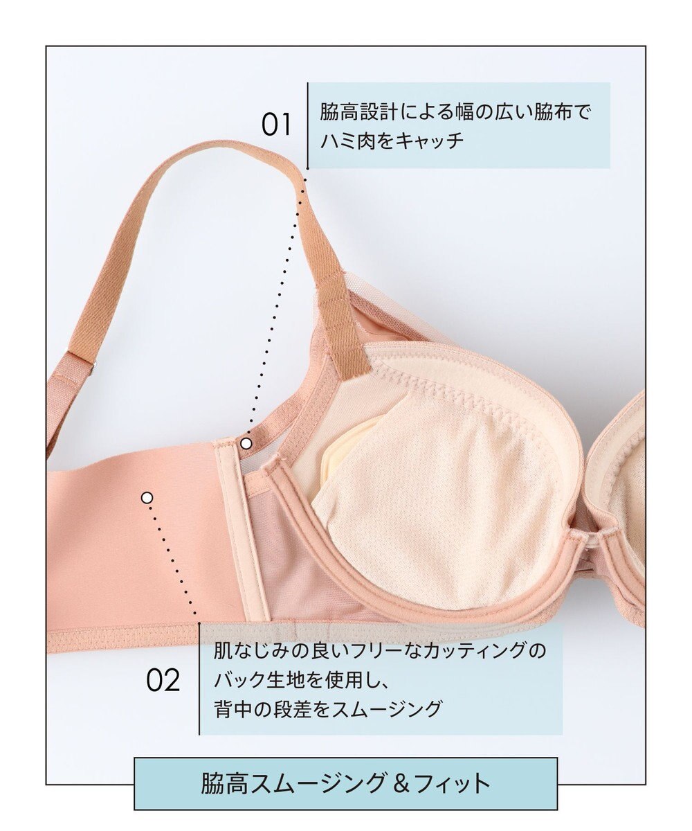 une nana cool MADE WITH シモジマ さあわたし レース 脇高ブラジャー 