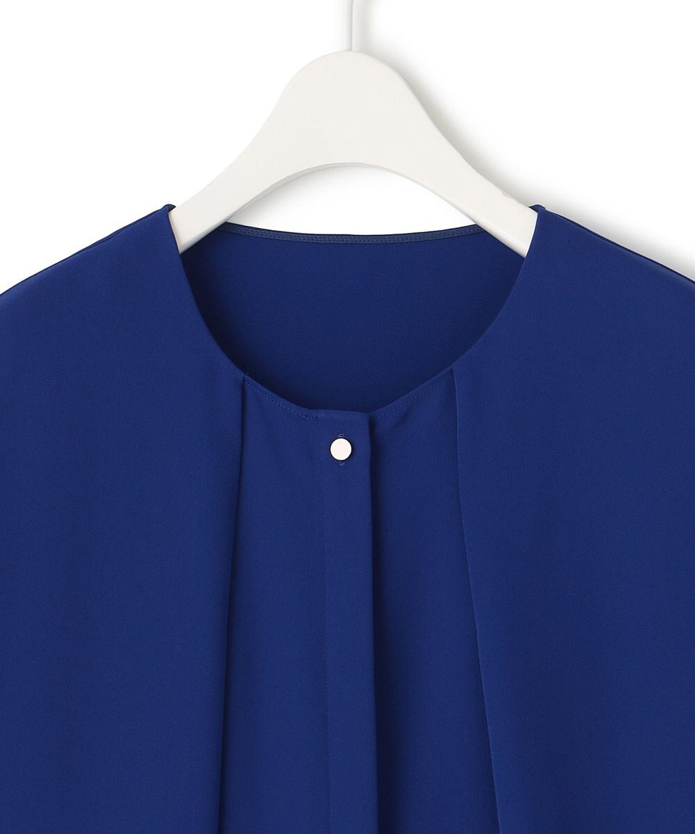 ICB 【洗える】エステルダブルクロス プルオーバーブラウス 