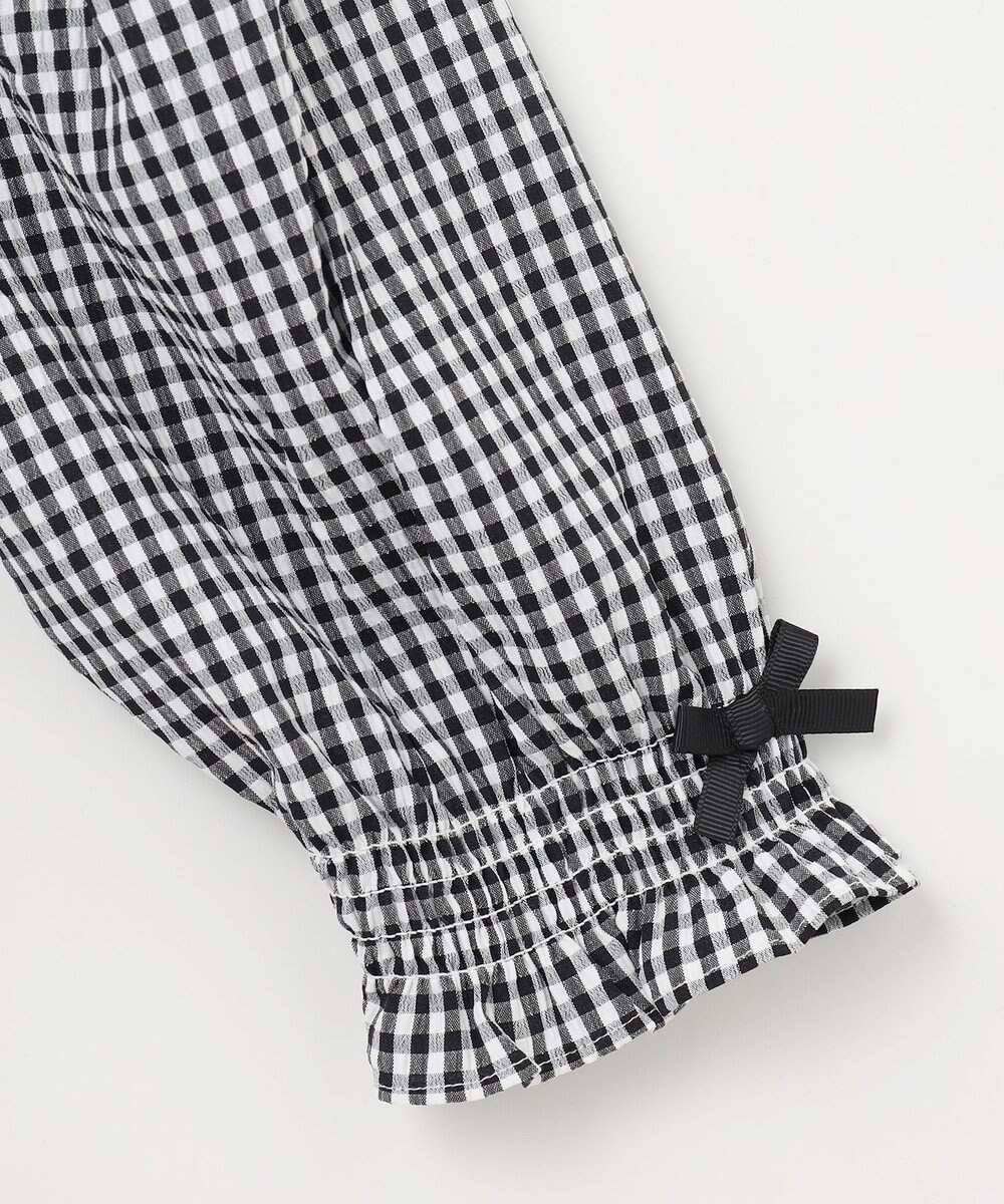 ANY KIDS 袖ギンガム 七分袖 Tシャツ 