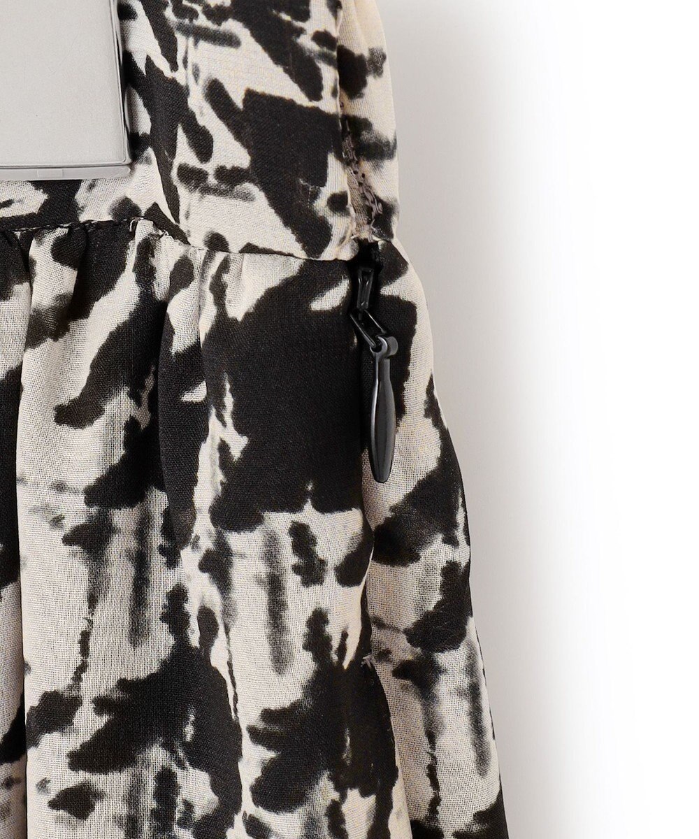 23区 S 【洗える】ハウンドトゥースアートプリント ギャザー スカート 