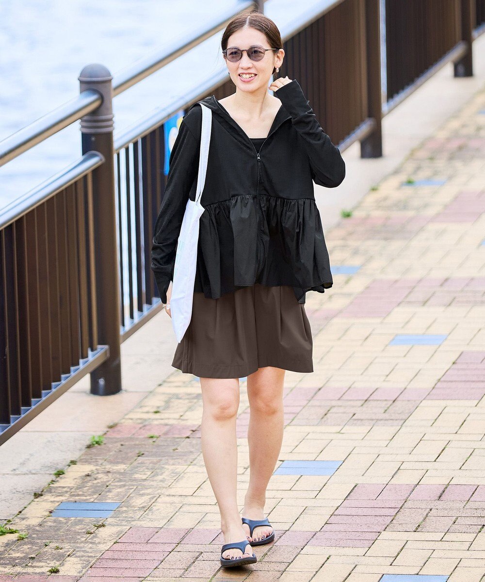 UNFILO 【ZIP!放映】 ラッシュガード ペプラムフーディ 